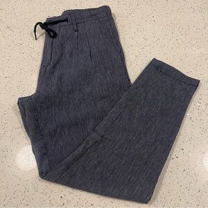 ONLY & SONS Striped Navy Ankle Chino Pants Size 30